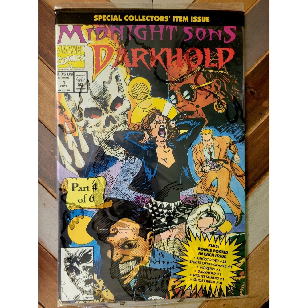 Darkhold #1 (Marvel 1992) Sealed Polybag with Poster! Midnight Sons! Ghost Rider